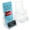 Azar Displays Trifold Brochure Holder w/ Business Card Pocket. Inside Dimension: 4.125''W, 25PK 252922-25PK - alternate 1